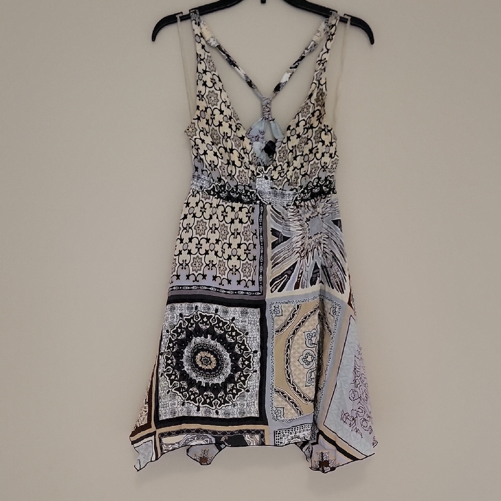 Hale Bob Black and White Sleeveless Sundress